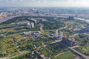 Toàn cảnh Thủ Thiêm nhìn thêm Zeit và River