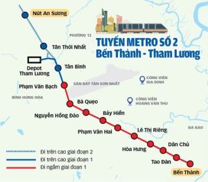 tuyến metro số 2 bến thành tham lương