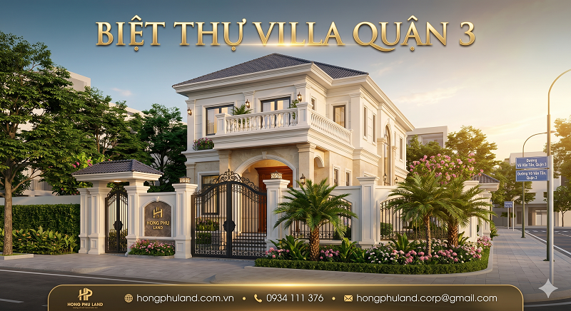 villa hiện đại quận 3, biệt thự đẹp quận 3, villa trung tâm Sài Gòn, nhà đẹp TP.HCM, biệt thự hiện đại
