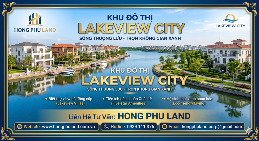Lakeview City Quận 2, bất động sản Lakeview City, nhà phố Lakeview City, khu đô thị Quận 2, đầu tư bất động sản TP HCM