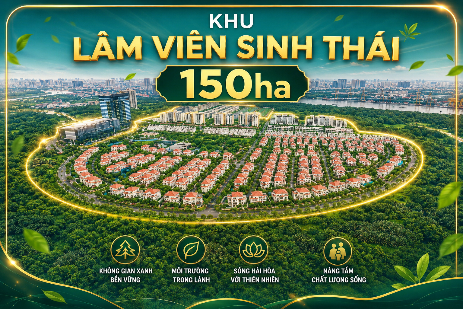 lâm viên sinh thái, quy hoạch 150ha, công viên sinh thái, du lịch xanh, không gian xanh đô thị.