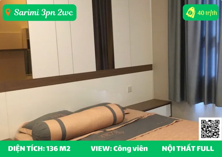 Cho Thuê Sarimi Sala 3pn 2wc full nt