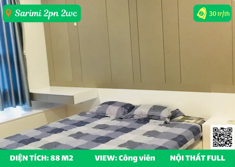 Cho Thuê Sarimi Sala 2pn 2wc view công viên