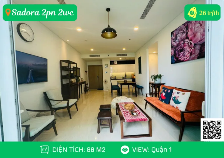 cho thuê sadora sala thủ thiêm 2pn full nt