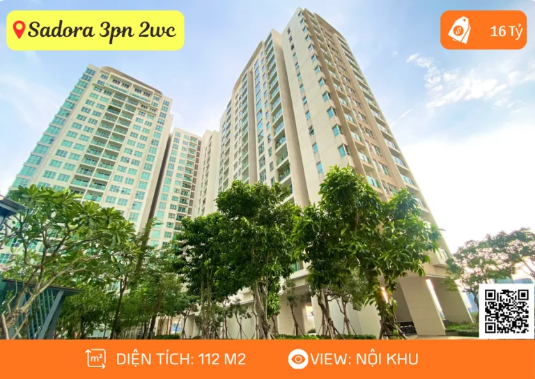 bán căn hộ sadora 3pn 2wc 16 tỷ