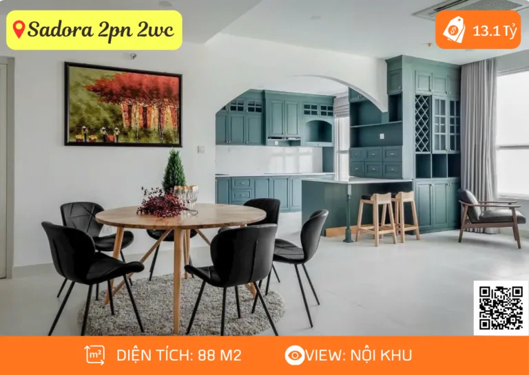 bán căn hộ sadora 2pn 2wc 13.1tỷ