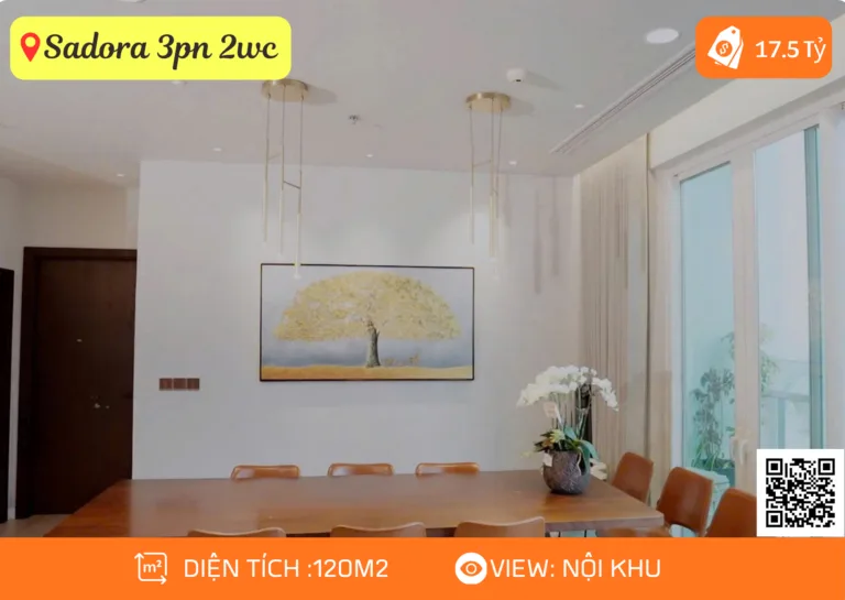 bán căn hộ sadora 3pn 2wc 17.5tỷ